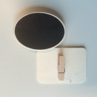 Klika -  Krijtbordje met houten knijper