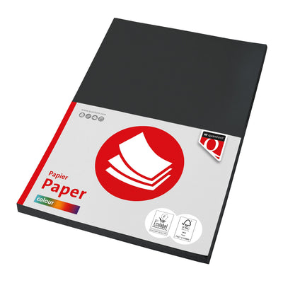 Quantore - Papier copie Couleur A4 80gr noir 100 feuilles | 10 pièces