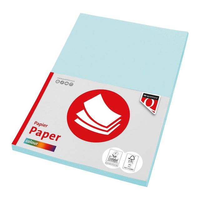 Quantore - Copier Paper Col -100 A4 80gr bleu clair | 10 pièces