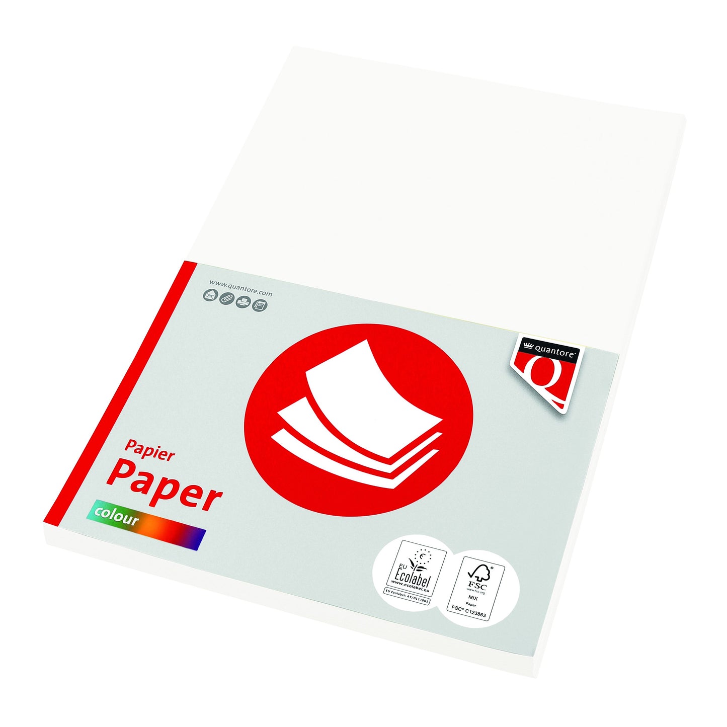 Quantore - Papier copie Couleur A4 160gr blanc 50 feuilles