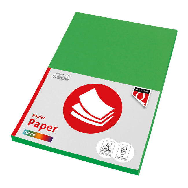 Quantore - Papier à copier Couleur A4 160gr vert herbe 50 feuilles | 10 pièces