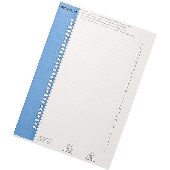 Elba - piste équestre type 9, feuille de 31 étiquettes, bleue