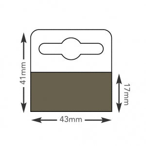 Klika -  Kopkaart 43x41 mm slot rol 1000 stuks