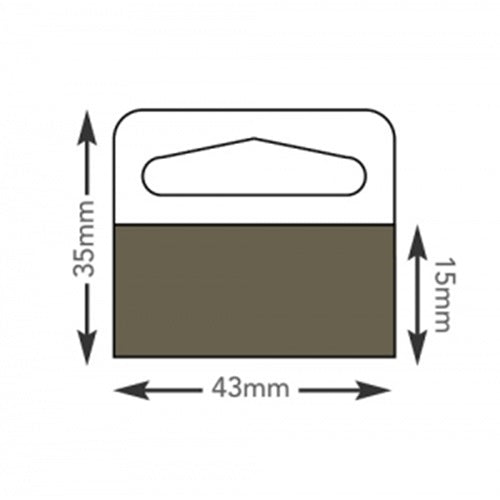 Klika - Rouleau de verrouillage Hang-ups 43x35 mm 2000 pièces 2 pièces