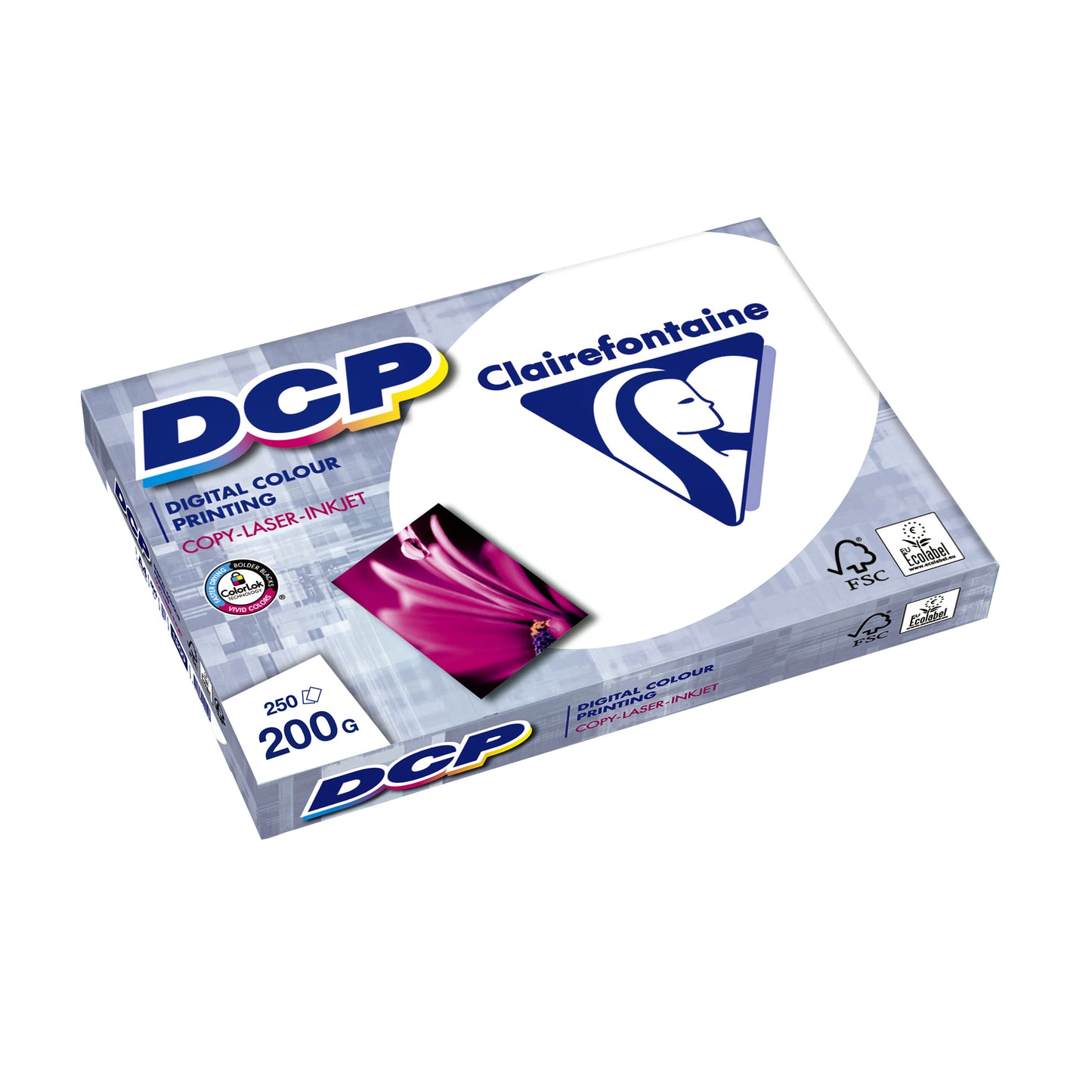 Clairefontaine - Laserpapier DCP A4 200gr weiß 250 Blatt | 4 Stück