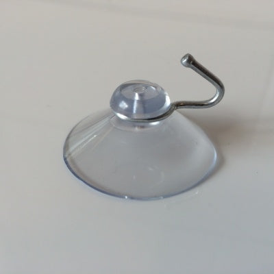 Klika -  Zuignap transp 40 mm met haak 100 stuks