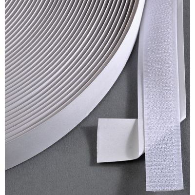 Klika - Adhésif Velcro 20mm crochet blanc 25m 7 pièces