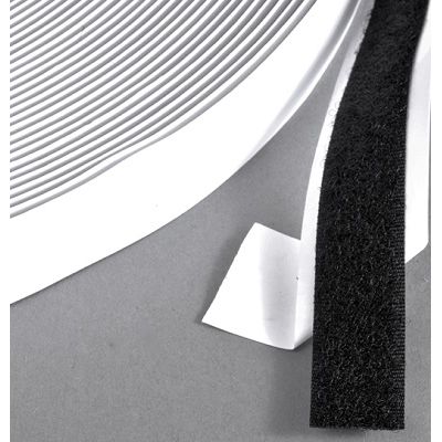 Klika -  Klittenband klevend 20mm zwart lus 25m