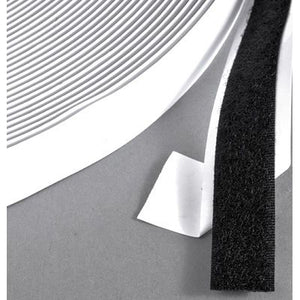Klika - Adhésif Velcro 20mm boucle noire 25m 7 pièces