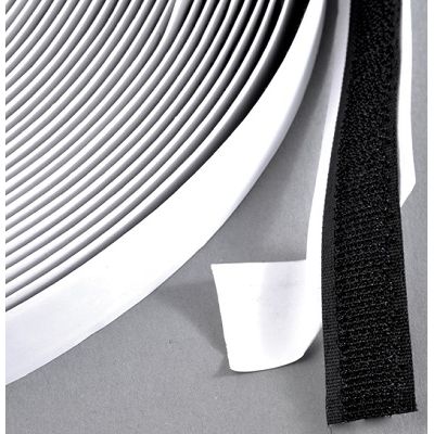 Klika -  Klitteband klevend 25mm zwart haak 25m