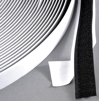 Klika -  Klitteband klevend 25mm zwart haak 25m