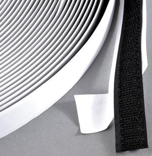 Klika -  Klittenband klevend 25mm zwart haak 25m