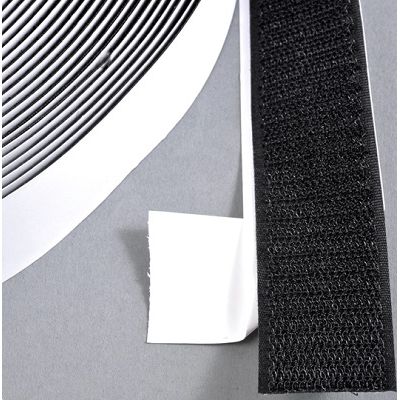 Klika -  Klittenband klevend 50mm zwart haak 25m