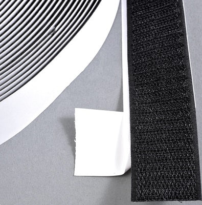 Klika -  Klittenband klevend 50mm zwart haak 25m
