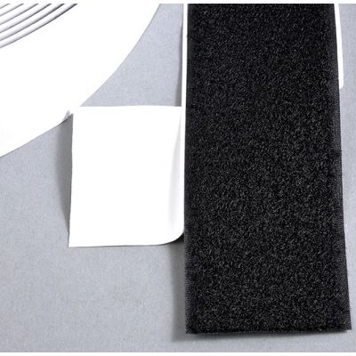Klika - Adhésif Velcro 50mm boucle noire 25m 3 pièces
