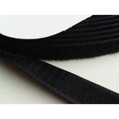 Klika - Klettverschluss 16mm schwarz -Back zu Back- 25m - 4 Stücke