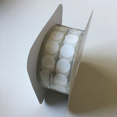 Klika - Cercles Velcro adhésifs 19mm blanc 2x125 h-l 7 pièces