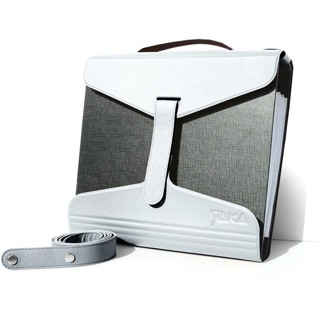 YAKA - porte-dossier, cuir blanc