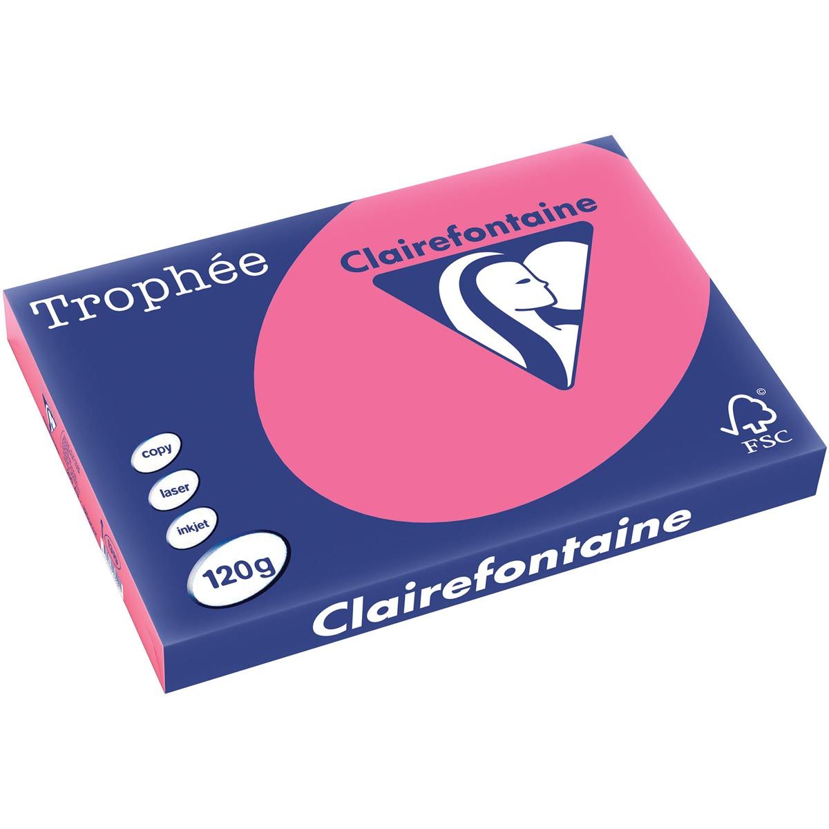 Clairefontaine -  Trophée Intens, gekleurd papier, A3, 120 g, 250 vel, fuchsia