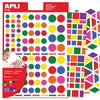 Apli Kids -  Kids verwijderbare stickers, geassorteerde vormen, kleuren en groottes, blister met 664 stuks