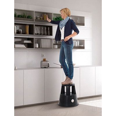 Klika - Tabouret TwinStep gris Pied d'éléphant 3 pièces
