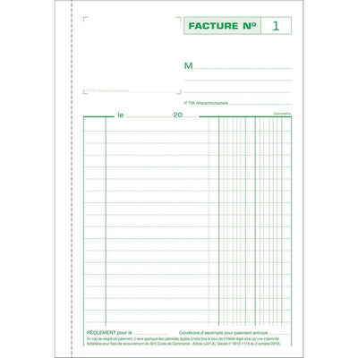 Exacompta -  facturen, ft 21 x 14,8 cm, tripli, franstalig