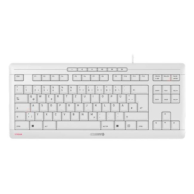 CHERRY -   STREAM KEYBOARD TKL toetsenbord Universeel USB QWERTZ Duits Wit