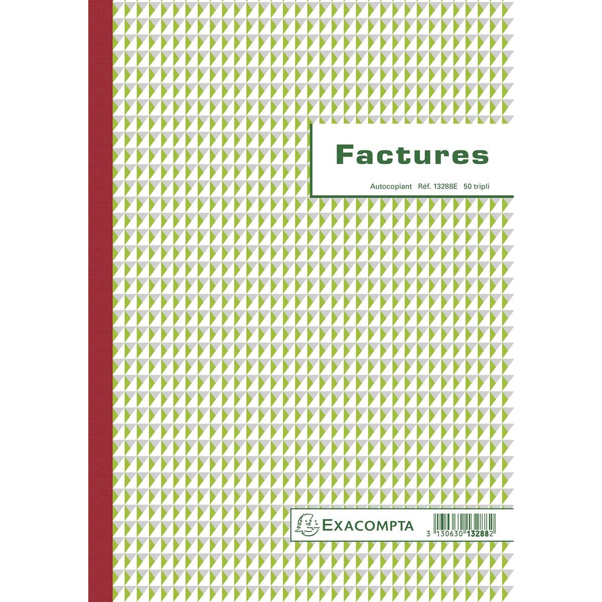 Exacompta -  facturen, ft 29,7 x 21 cm, tripli, Franstalig