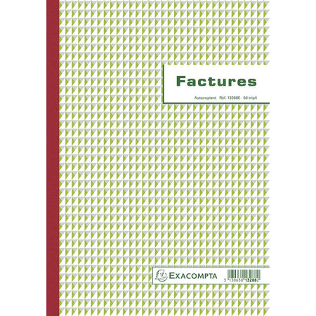 Exacompta -  facturen, ft 29,7 x 21 cm, tripli, Franstalig