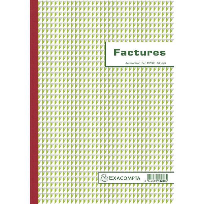 Exacompta -  facturen, ft 29,7 x 21 cm, tripli, Franstalig
