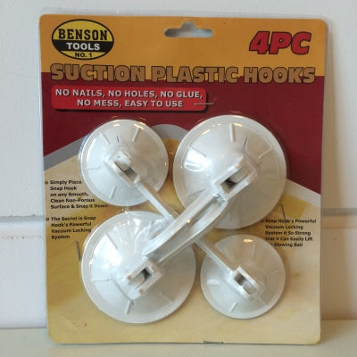 Klika - Ventouse 4 pièces avec crochet pliable