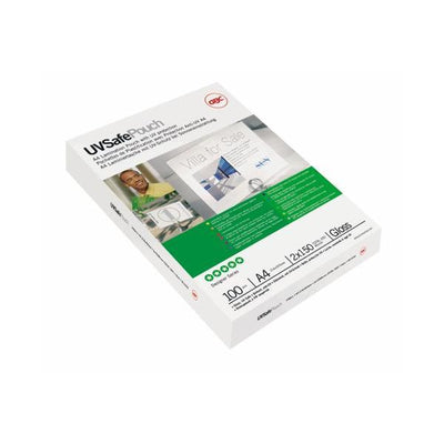 GBC - Pochette de plastification UV Safe ft A4, 300 microns (2 x 150 microns), résistante aux UV, paquet de 100