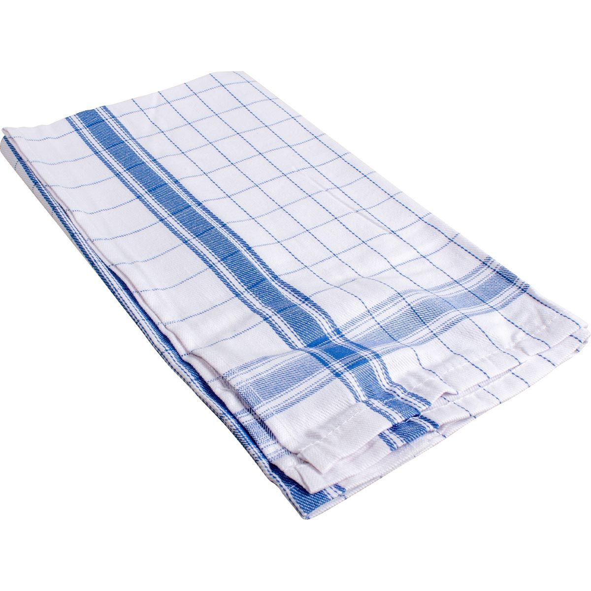 Klika - Serviette Adalynne, pi 50 x 70 cm, à carreaux, bleu, lot de 3