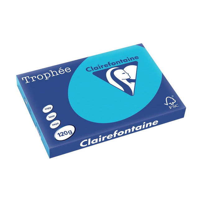 Clairefontaine - Troprophe Intens, Colored Paper, A3, 120 g, 250 feuilles, King Blue