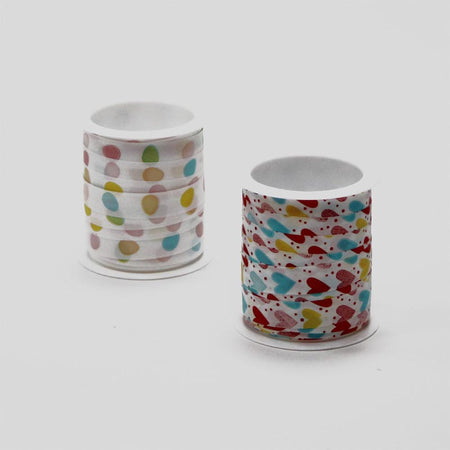 Klika -  Inpaklint hartjes en bolletjes, 10 mm x 10 m