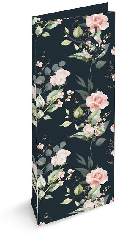 Klika -  Geschenkzak Of Roses, voor fles, 9 x 36 x 13 cm