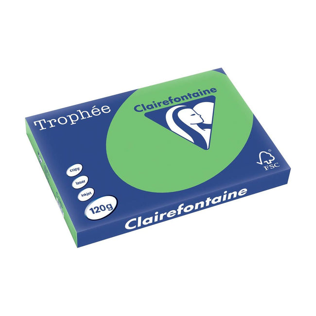 Clairefontaine - Troprophe Intens, Colored Paper, A3, 120 g, 250 feuilles, Gern Green