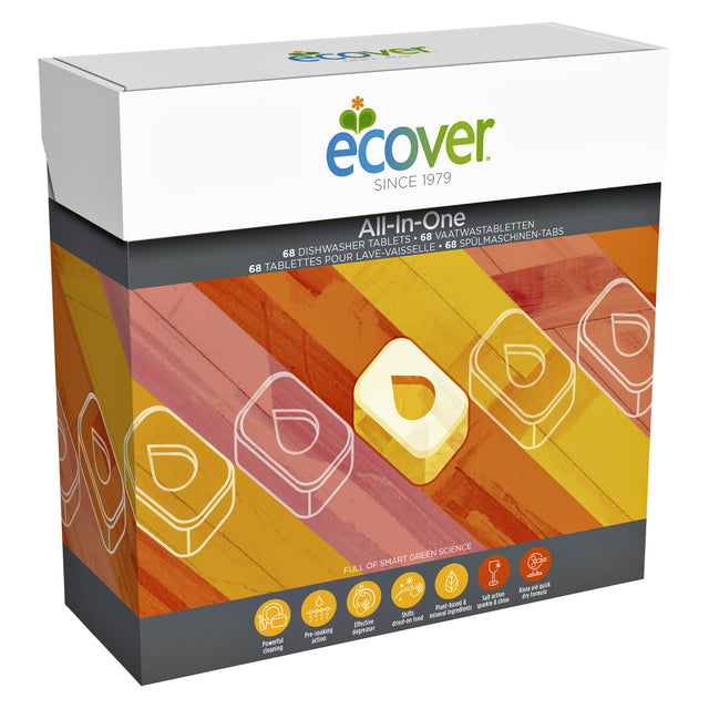 Ecover - Ecover vaatwastabletten, doos van 68 stuks