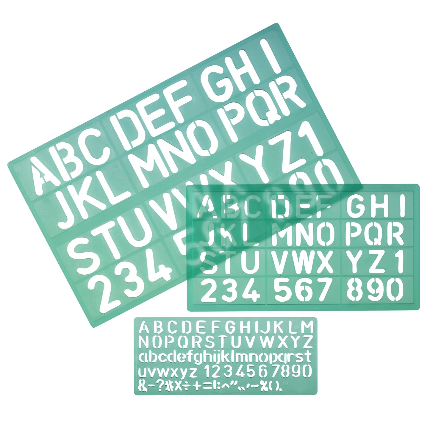 Linex - Modèle de lettre majuscules/lettres/chiffres lot de 3 pièces
