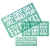 Linex - Modèle de lettre majuscules/lettres/chiffres lot de 3 pièces