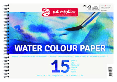 Talens Art Creation - Papier aquarelle Art Creation A4 15 feuilles 240gr | 3 pièces