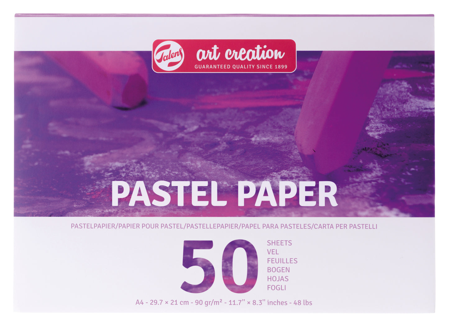 Talens Art Creation - papier à compter Art Creation 50 feuilles blanches 90gr 297x210mm violet | 3 pièces