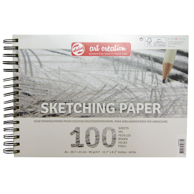 Talens Art Creation - Papier à croquis Art Creation 100 feuilles blanches 90gr 297x210mm gris