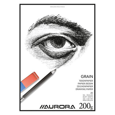 Aurora - Bloc à dessin A3 20 feuilles 200 grammes Papier grain | 5 pièces