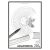 Aurora - Bloc à dessin A4 20 feuilles papier Bristol 210 grammes | 10 pièces