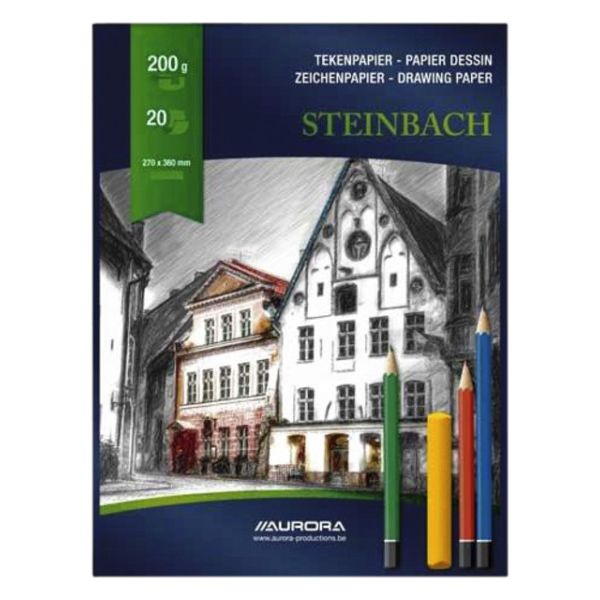 Aurora - Bloc à dessin 27x36cm 20 feuilles de papier Steinbach 200 grammes