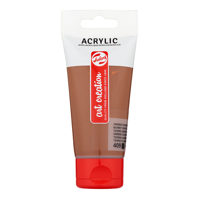 Talens Art Creation – Acrylfarbe Art Creation 409 gebranntes Umbra, Tube mit 75 ml | 3 Stück