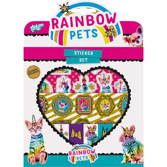 Totum -  Stickerset rainbow pets | 12 stuks