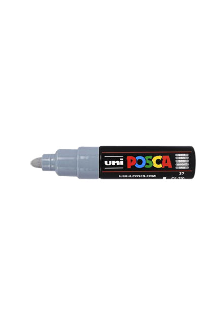 Posca - Marqueur Uni PC7M large gris | 6 pièces