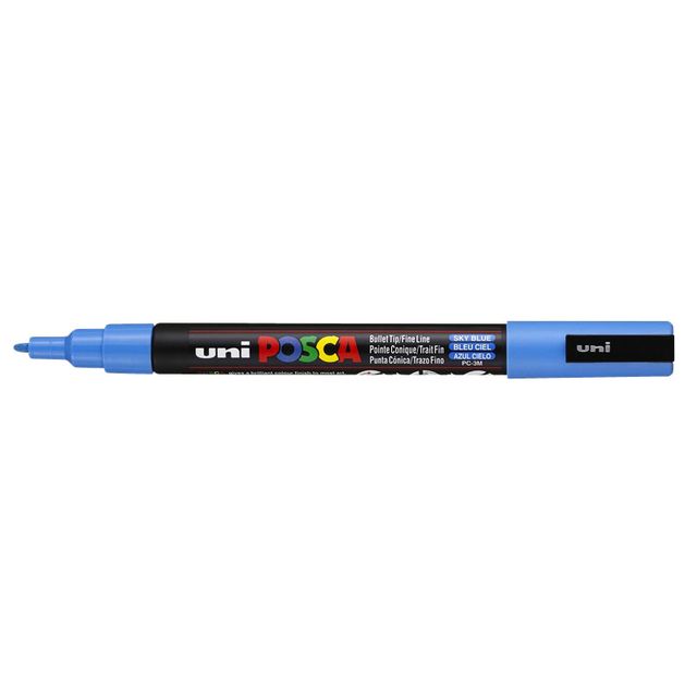 Posca - Marqueur Uni PCfine bleu ciel | 6 pièces